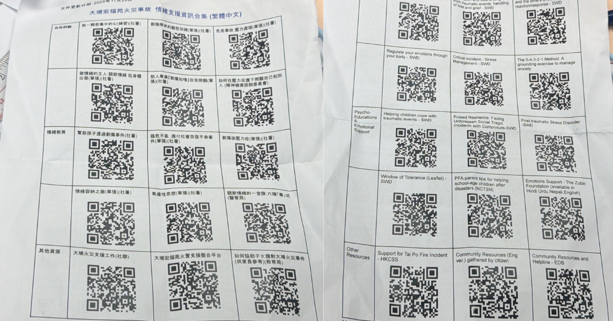 宏福苑火災慘劇｜逾百人罹難，社區援助、心理健康與重建希望