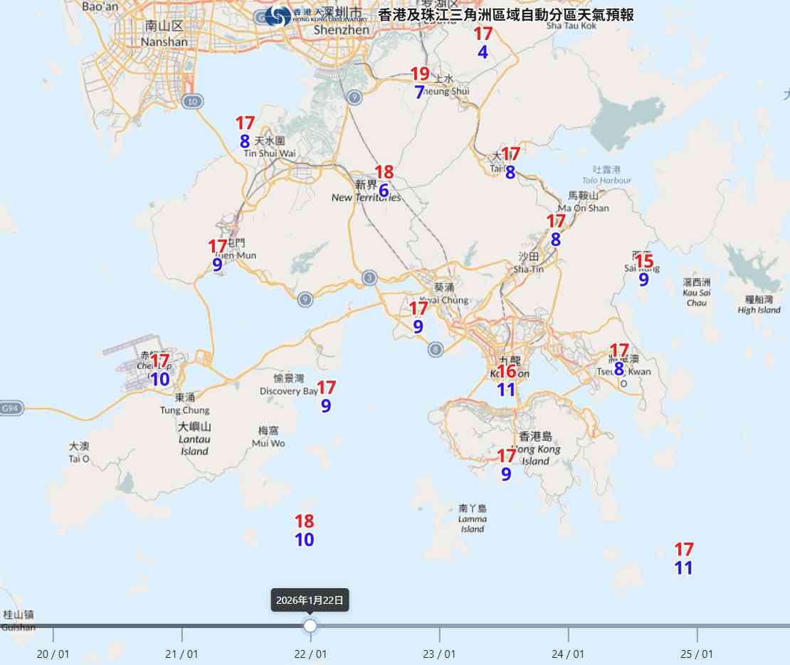 天氣預報｜周二大寒急降溫！周四市區11度、新界低至4度＋「濕涷」更低溫？