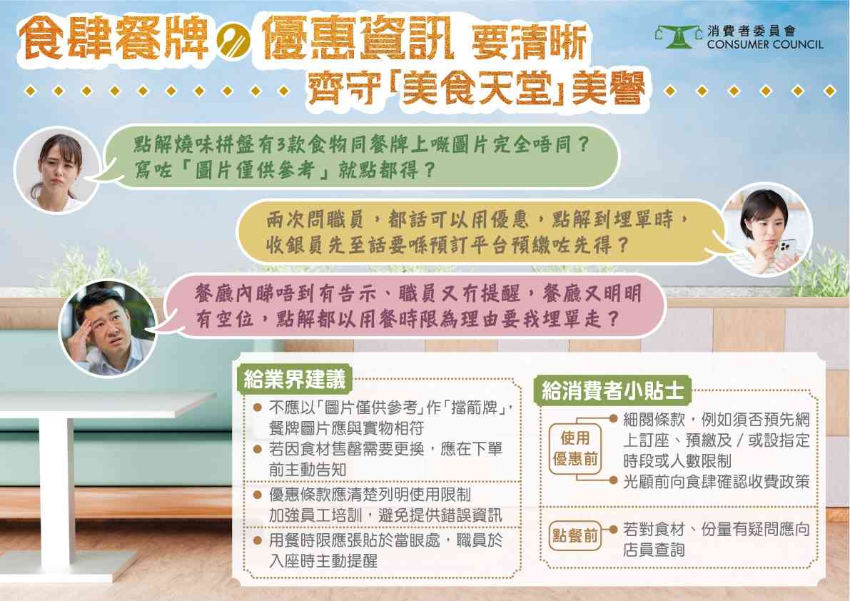 消委會食肆投訴︱食肆燒味拼盤餐牌圖片不符？優惠誤導硬食正價＋留意用餐時限＋收據檢查貼士
