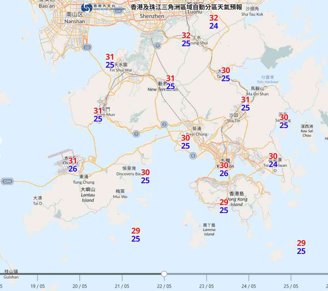 天氣預報︱佛誕假期最高33度＋周五轉晴炎熱＋本周初持續驟雨及雷暴