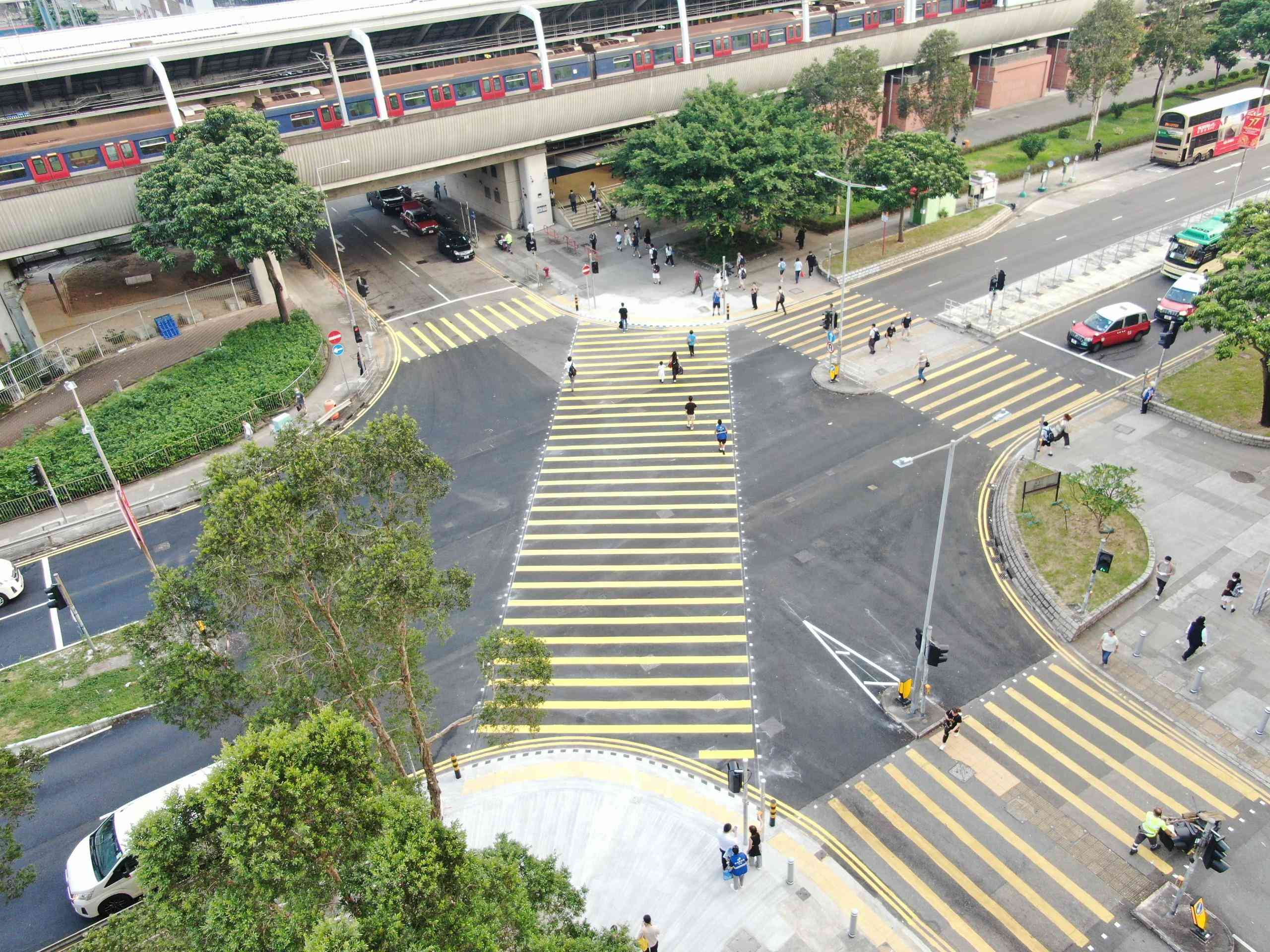 打斜過馬路！沙田安明街／安睦街「對角行人過路處」今日啓用