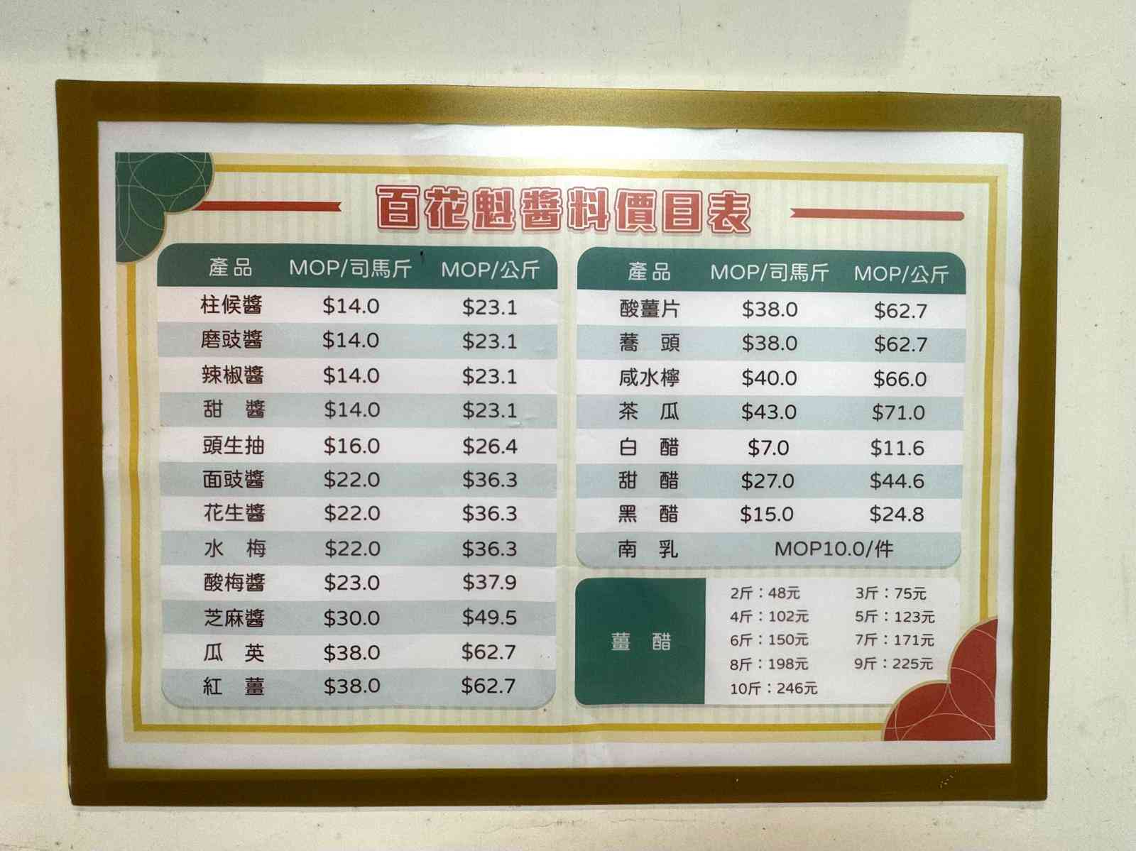 澳門同益百花魁醬園 百年歲月醞釀的古法工藝 澳門同益百花魁醬園 百年歲月醞釀的古法工藝