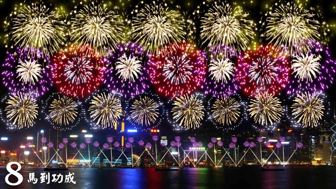 農曆新年好去處2026︱初二煙花匯演亮點：駿馬元素＋金元寶造型＋「8」字型＋「吉」字煙花