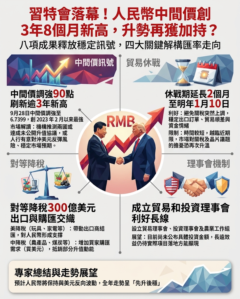 人民幣觀察|習特會成果出爐,人民幣中間價意外調強,升勢再獲加持? 人民幣觀察|習特會成果出爐,人民幣中間價意外調強,升勢再獲加持?