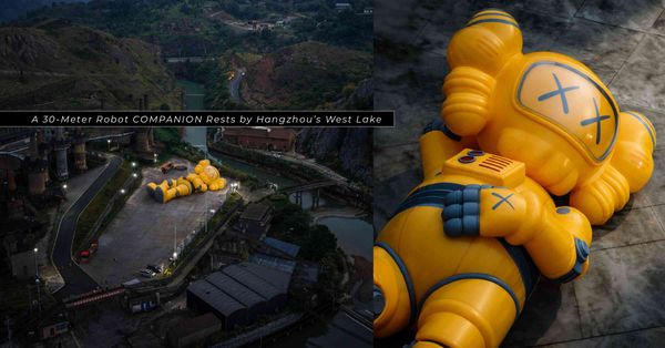 今年中秋最療癒的湖畔風景！《KAWS：HOLIDAY》杭州站登場：逾 30 米 COMPANION化身機械人，躺臥西湖綠茵上