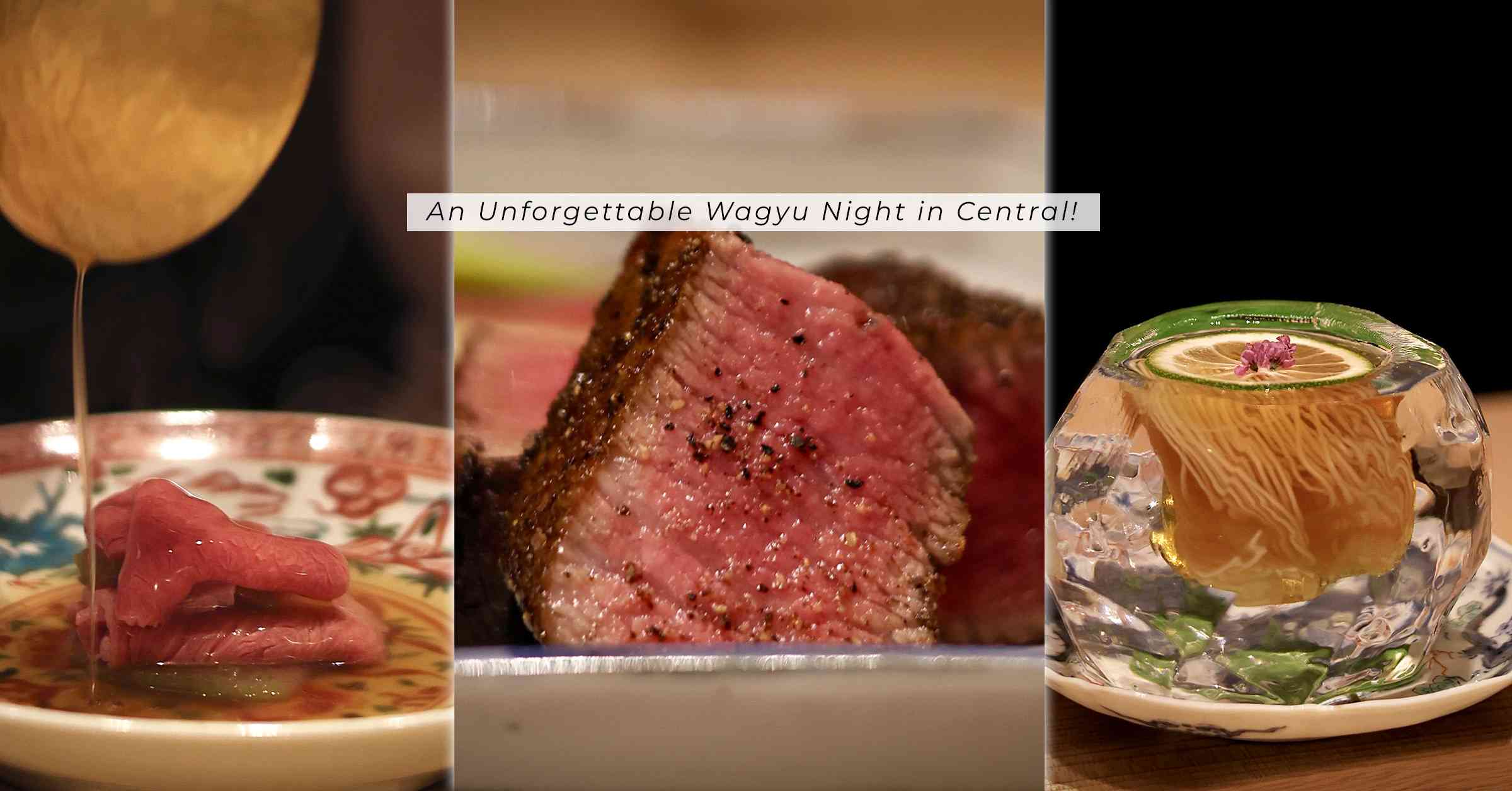 日本銀座高級和牛席前料理登陸中環！稻草炭火炙燒特產松阪牛、招牌和牛海苔卷、西冷Shabu-shabu，牛香四溢的晚上