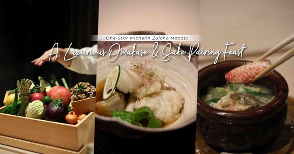 澳門米芝蓮一星餐廳品味割烹夜宴 : 鱧魚天婦羅、毛蟹豆乳火鍋、炸A5黑毛和牛里脊，旬味與清酒的奢華交織