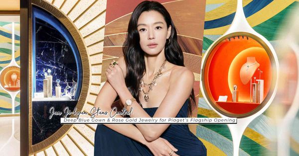 女神全智賢亮相中環！深藍色長裙搭配玫瑰金珠寶，為伯爵全新旗艦...