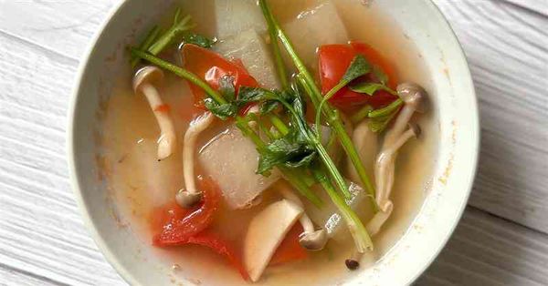 大暑消暑必備｜簡易香荽冬瓜番茄湯，降溫解暑食譜