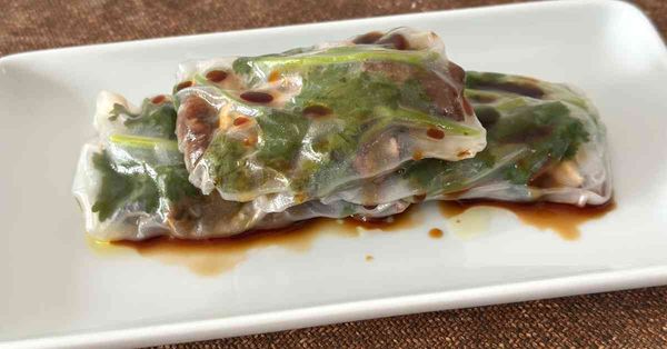 自製走肉點心系列二：芫荽雙菇腸粉
