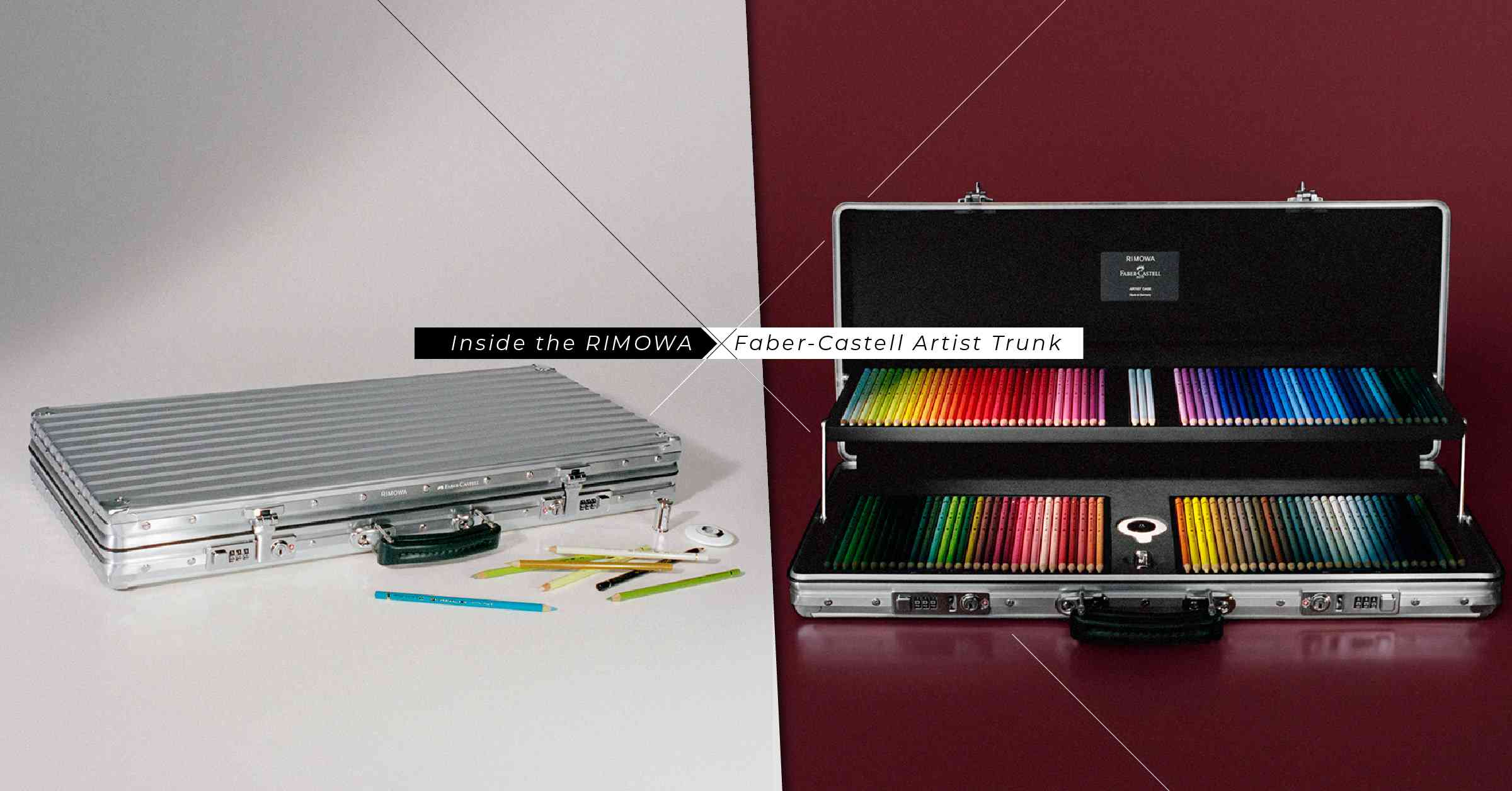 RIMOWA x Faber-Castell 彩鉛箱開賣！經典鋁鎂合金箱、120色油性彩鉛，把工作室帶上旅途