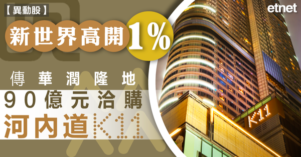 K11 | 新世界高開1%，傳華潤隆地90億元洽購河內道K11
