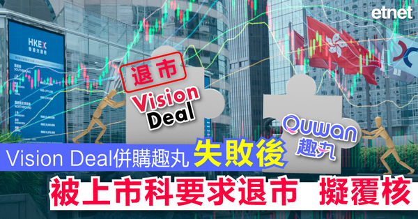 SPAC | Vision Deal併購趣丸失敗後被上市科要求退市，擬覆核