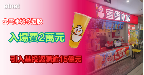 蜜雪冰城今招股入場費2萬元引入基投認購逾15億元