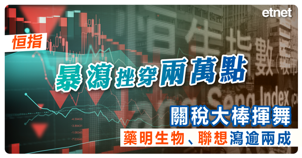 恒指午後暴瀉挫穿兩萬點，單日跌幅不斷刷新記錄