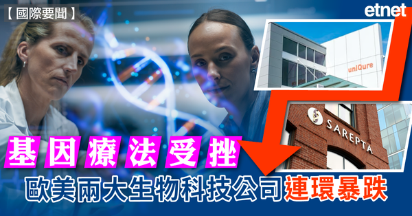 外圍經濟 | 基因療法受挫，歐美兩大生物科技公司連環暴跌