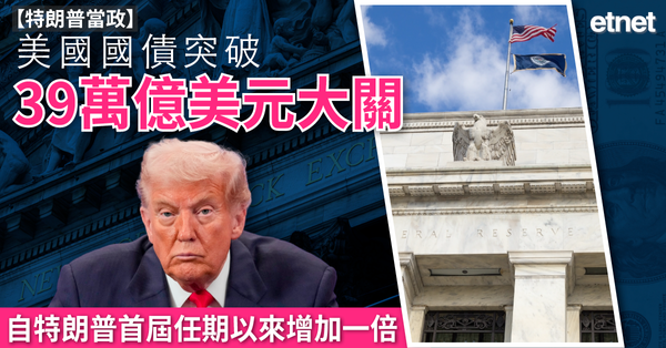 特朗普當政 | 美國國債突破39萬億美元大關，自特朗普首屆任期以來增加一倍