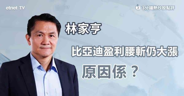  3分鐘熱炒股點評｜比亞迪首季盈利大跌55％，惟專家直呼目標價125元太保守