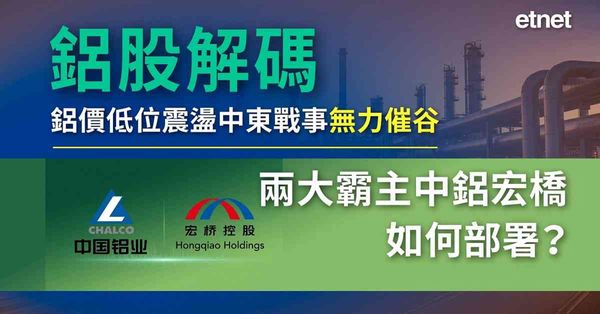 鋁股解碼 | 鋁價低位震盪中東戰事無力催谷，兩大霸主中鋁宏橋...