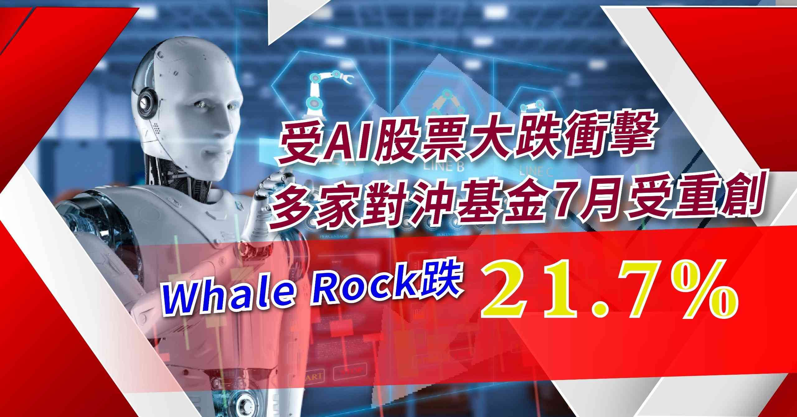 AI｜受AI股票大跌衝擊，多家對沖基金7月受重創，Whale Rock跌21.7%