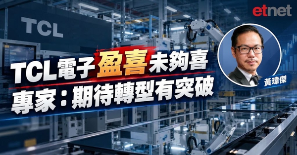TCL電子發盈喜惟專家稱單季業績未算佳，回調至一位置可吸納