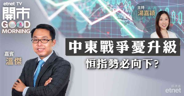溫傑：伊朗空襲已於環球股市全面反映，恒指突破17200點有難度