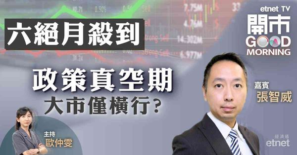 張智威：料港股六月維持上落格局，或於保歷加通道中軸線徘徊
