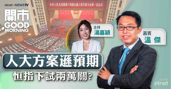溫傑：料恒指19600－20000點有支持，可留意四大板塊