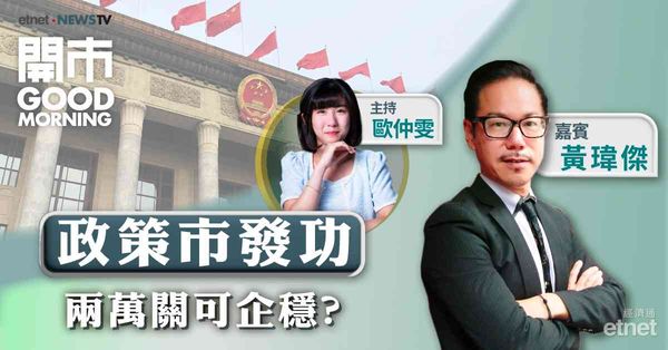 黃瑋傑：恒指需至少連續3日收市企穩50天線（約20381點），才可確認突破