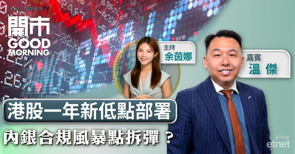 溫傑：恒指持續下跌接近反彈位，留意美聯儲加息動向