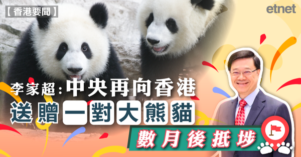 熊貓 | 李家超：中央再向香港送贈一對大熊貓，數月後抵埗