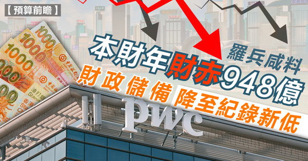 財政預算案2025 | 羅兵咸料本財年財赤948億，財政儲備降至紀錄新低