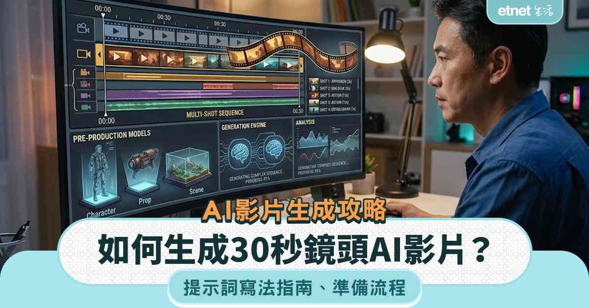 AI影片生成攻略︱如何生成30秒多鏡頭AI影片?提示詞寫法指南+準備流程 AI影片生成攻略︱如何生成30秒多鏡頭AI影片?提示詞寫法指南+準備流程