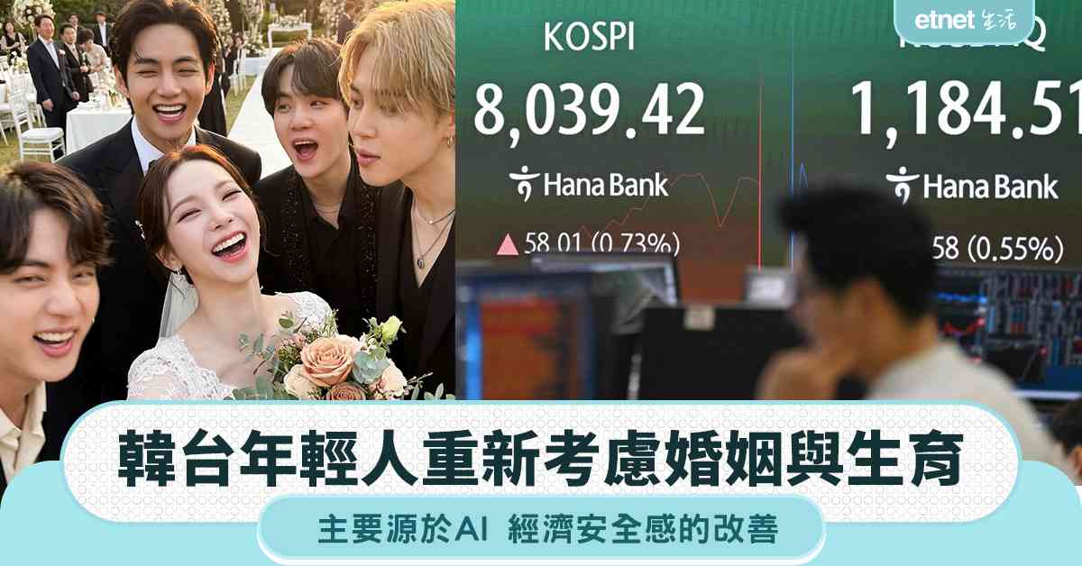 韓台年輕人重新考慮婚姻與生育，主要源於AI
