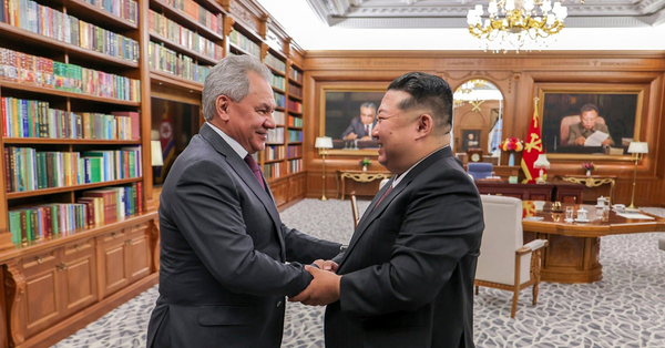 北韓領導人金正恩接見俄羅斯聯邦安全會議秘書紹伊古，表示將續對俄無條件支持