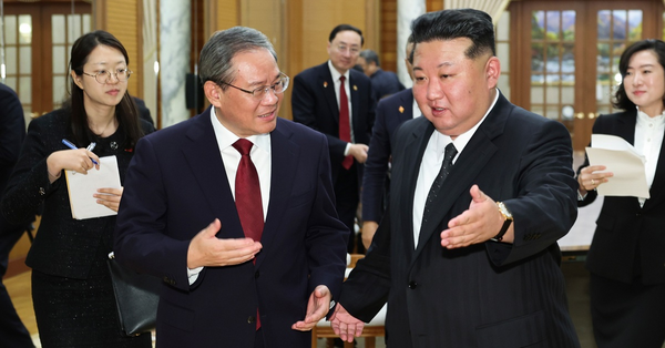 北韓勞動黨成立80周年，中國總理李強訪問平壤，與北韓領袖金正恩會談