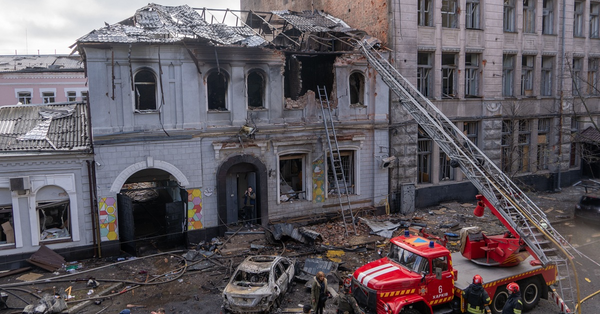 俄羅斯出動數以百計無人機和發射導彈襲擊烏克蘭，哈爾科夫一間幼稚園被毀