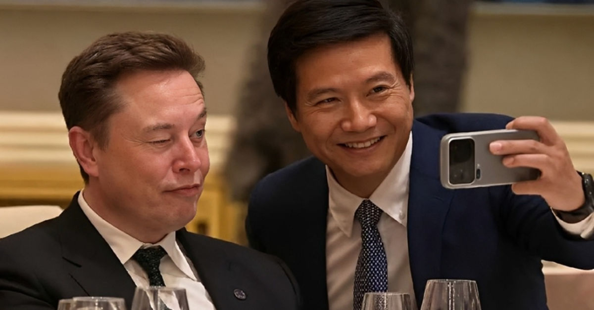 2026年5月14日晚，北京人民大會堂舉行特朗普訪華歡迎國宴。席間不少人上前與馬斯克(Elon Musk)合照，小米創辦人雷軍亦主動走近，握手後拿出手機要求自拍。馬斯克先露出一臉無奈的表情，之後仍大方配合，眨單眼做出古怪表情與雷軍合照。這段影片迅速在社交平台爆紅，成為當晚其中一個最有趣的場面。見到此情此景，有感而發。