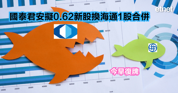 券商合併 | 國泰君安擬0.62新股換海通1股合併，今早復牌