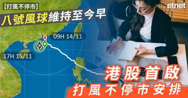 打風不停市 | 八號風球維持至今早，港股首啟打風不停市安排