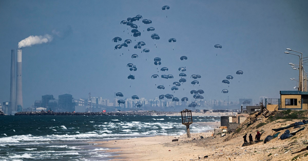 多國空軍向加沙北部空投物資，以紓緩當地的人道危機