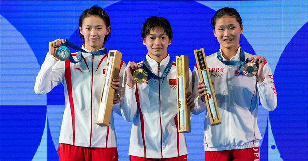 國家隊的全紅嬋在巴黎奧運女子10米高台跳水項目奪金，成功衛冕