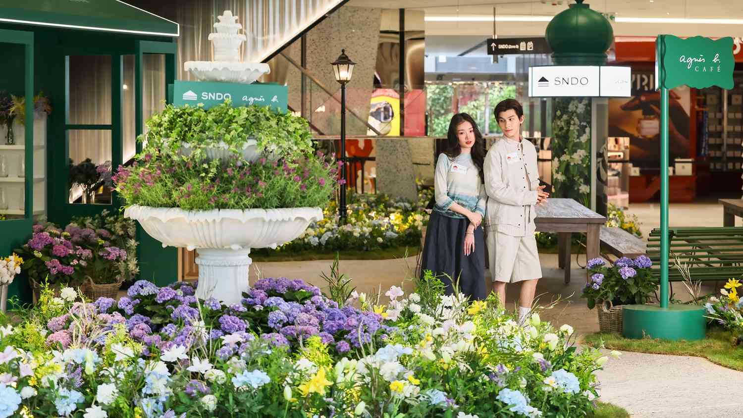 启德三道SNDO｜三道SNDO x agnès b. 呈献「Balade dans le Jardin」 法式浪漫花园　闹市中的巴黎花漾秘境　周末限定法式艺文工作坊及迷你花束放送
