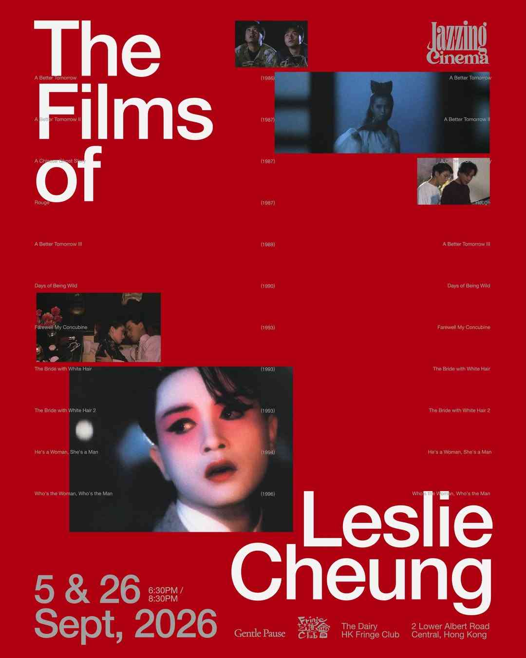 中环艺穗会｜Jazzing Cinema：The Films of Leslie Cheung