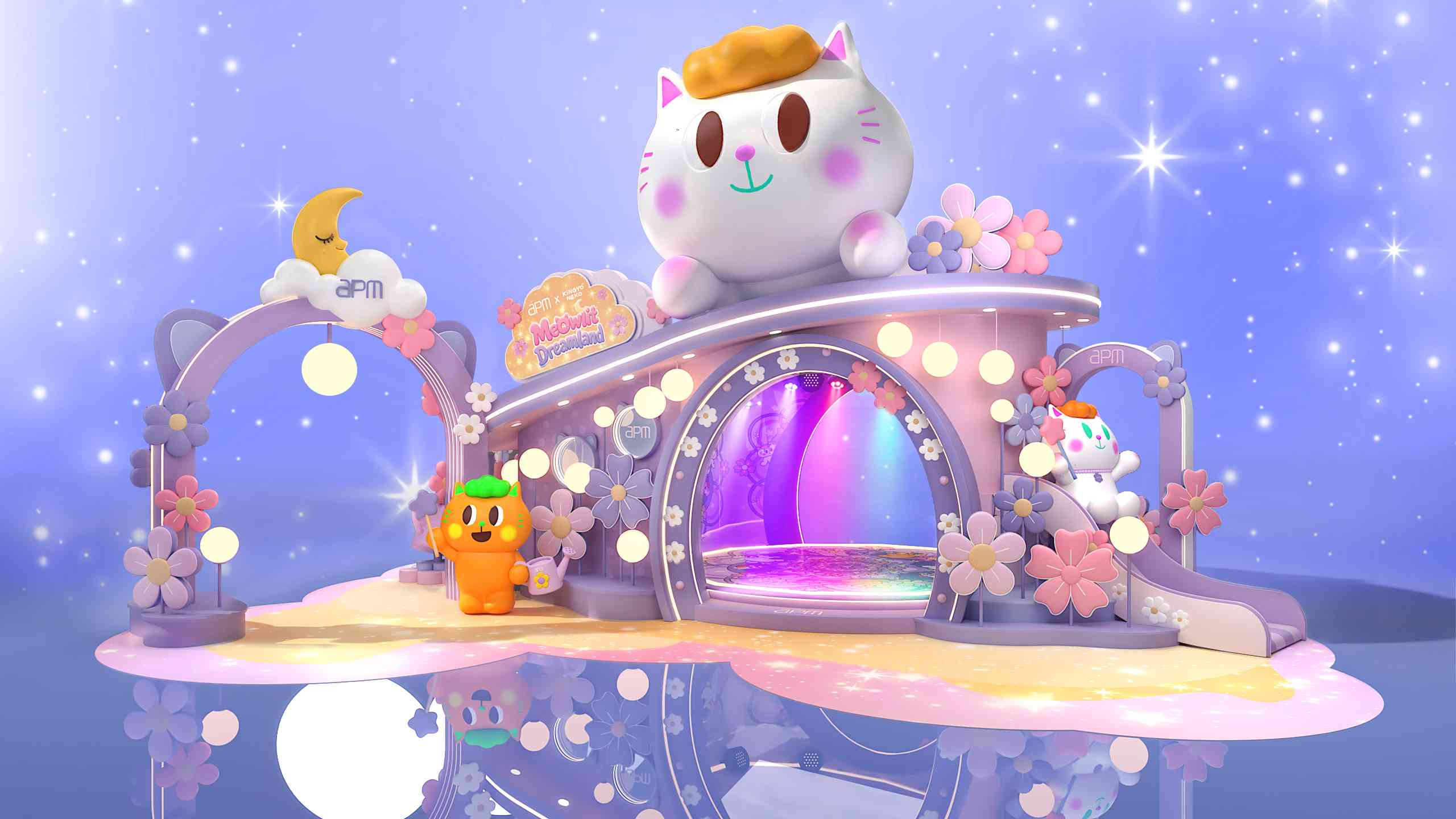 观塘 APM｜apm 首度联同本地创作人气猫咪IP Kingyo Neko 秋日浪漫呈献「Meowlit Dreamland」星光梦花园