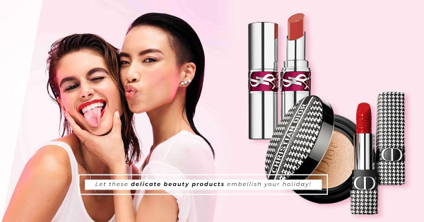 欣賞漂亮妝品，讓身心享受假期！Dior New Look珍藏版系列、Kiehl’s X Marylou Faure節日限量系列、YSL Candy Glaze凝亮護唇膏！