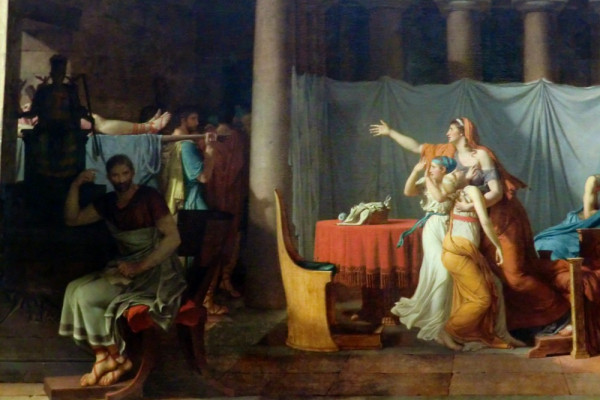 刀斧手將布律蒂斯兒子屍體抬回家