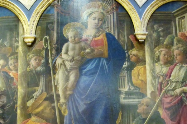 聖母聖嬰被天神圍著