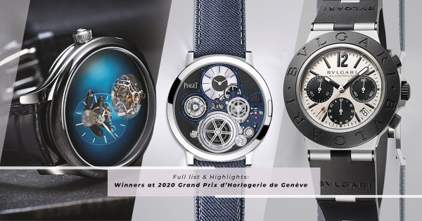 「鐘錶界奧斯卡」：第20屆日內瓦高級鐘錶大賞得獎名單