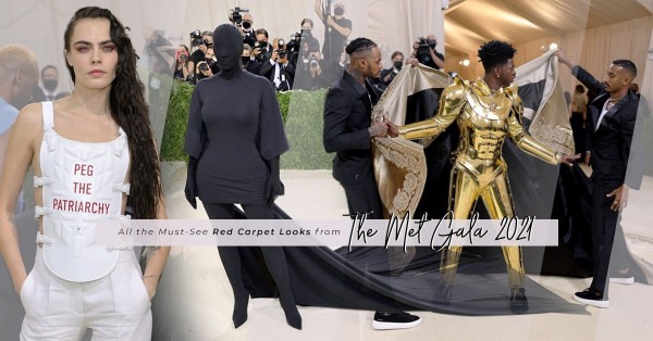 Met Gala 2021: 一覽13位名人紅地毯造型！蒙面禮服、黃金盔甲、繽紛馬頭裙，哪一個最代表美國精神？